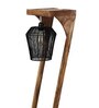 Antonio Black Metal Shade Club Floor Lamp With Mango wood Base
