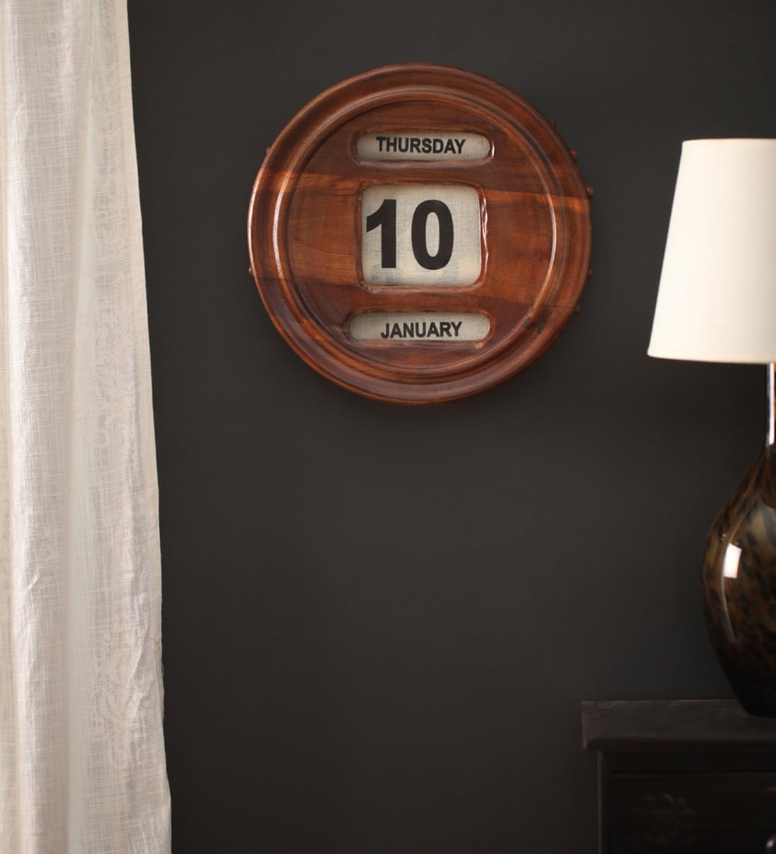 Buy Brown Wooden Wall Calendar by Delightful Decor at 9 OFF by