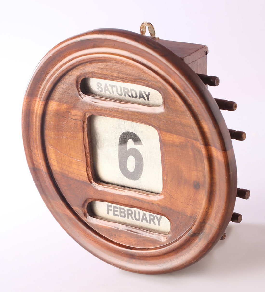 Buy Brown Wooden Wall Calendar by Zahab Online Wooden Wall Art Wall