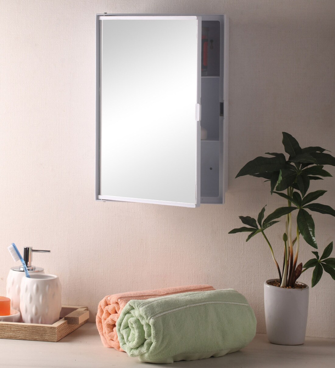 Buy Single Door Plastic Bathroom With Mirror Online Bathroom