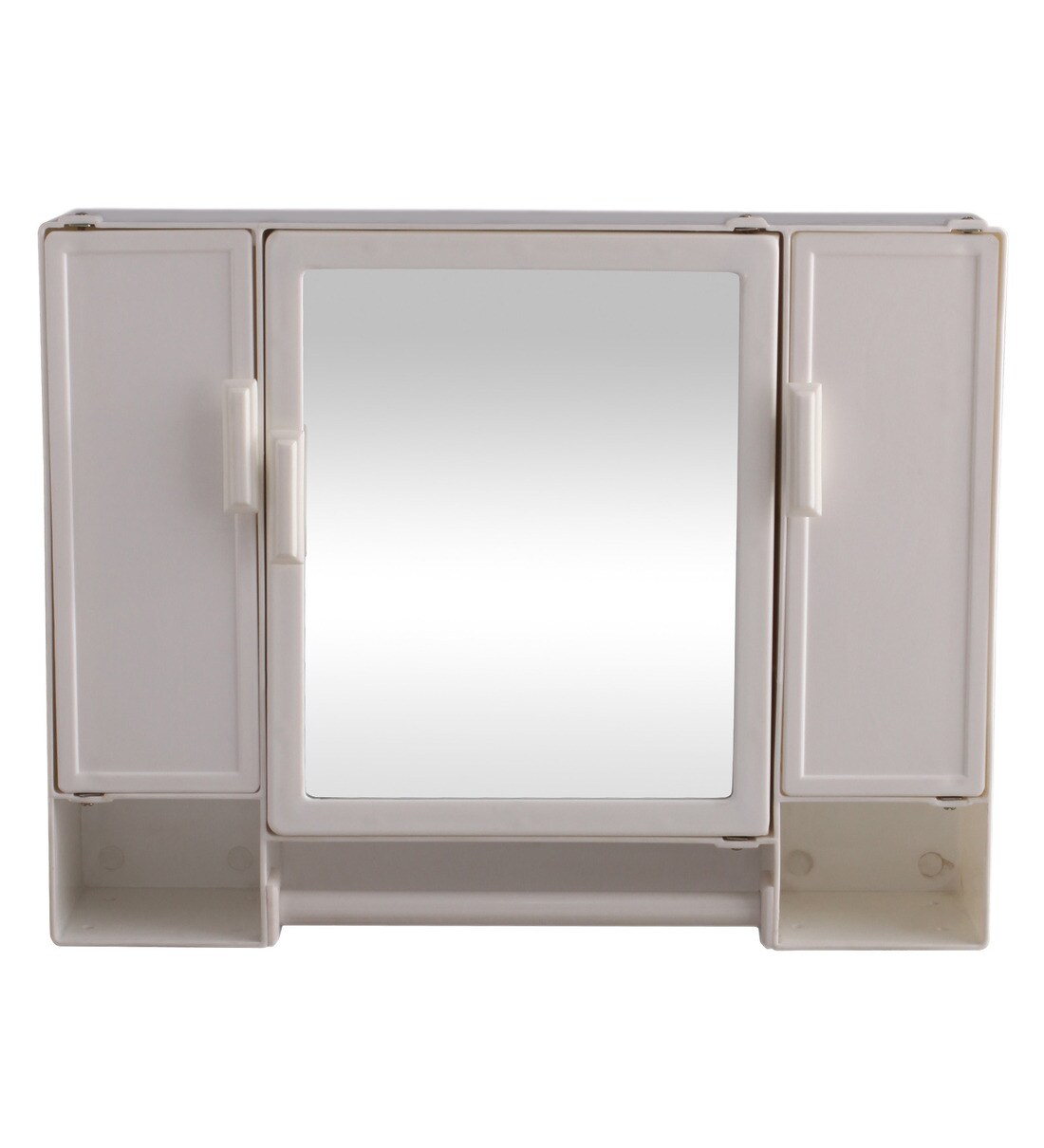 Buy Plastic White 6 Compartment Bathroom With Mirror (L 18, W