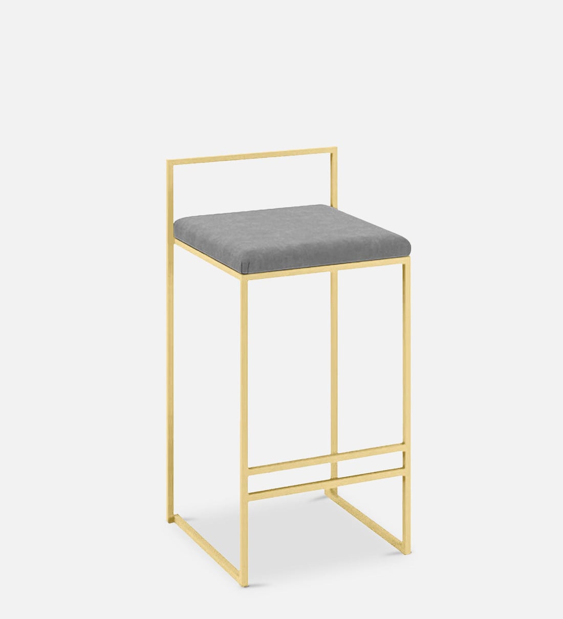 Buy Zavier Metal Bar Stool In Grey Colour By Workspace By Azazo Online