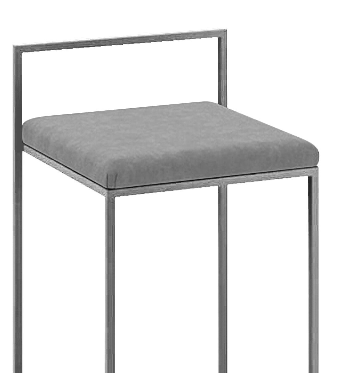 Buy Zavier High back Bar Stool In Grey Colour By Workspace by Azazo