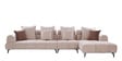 Zagreb Fabric LHS Seater Sectional Sofa in Brown Pearl Colour Zagreb Fabric LHS Seater Sectional Sofa in Brown Pearl Colour