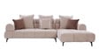 Zagreb Fabric LHS Seater Sectional Sofa in Brown Pearl Colour Zagreb Fabric LHS Seater Sectional Sofa in Brown Pearl Colour