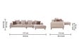 Zagreb Fabric LHS Seater Sectional Sofa in Brown Pearl Colour Zagreb Fabric LHS Seater Sectional Sofa in Brown Pearl Colour