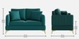 Zara 2 Sofa In Teal Green Color