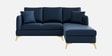 Zara 5 Seater LHS Sofa In Navy Blue Color