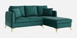 Zara 5 Seater LHS Sofa In Teal Green Color