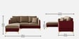 Zara 5 Seater Rhs Sofa In Beige Colour
