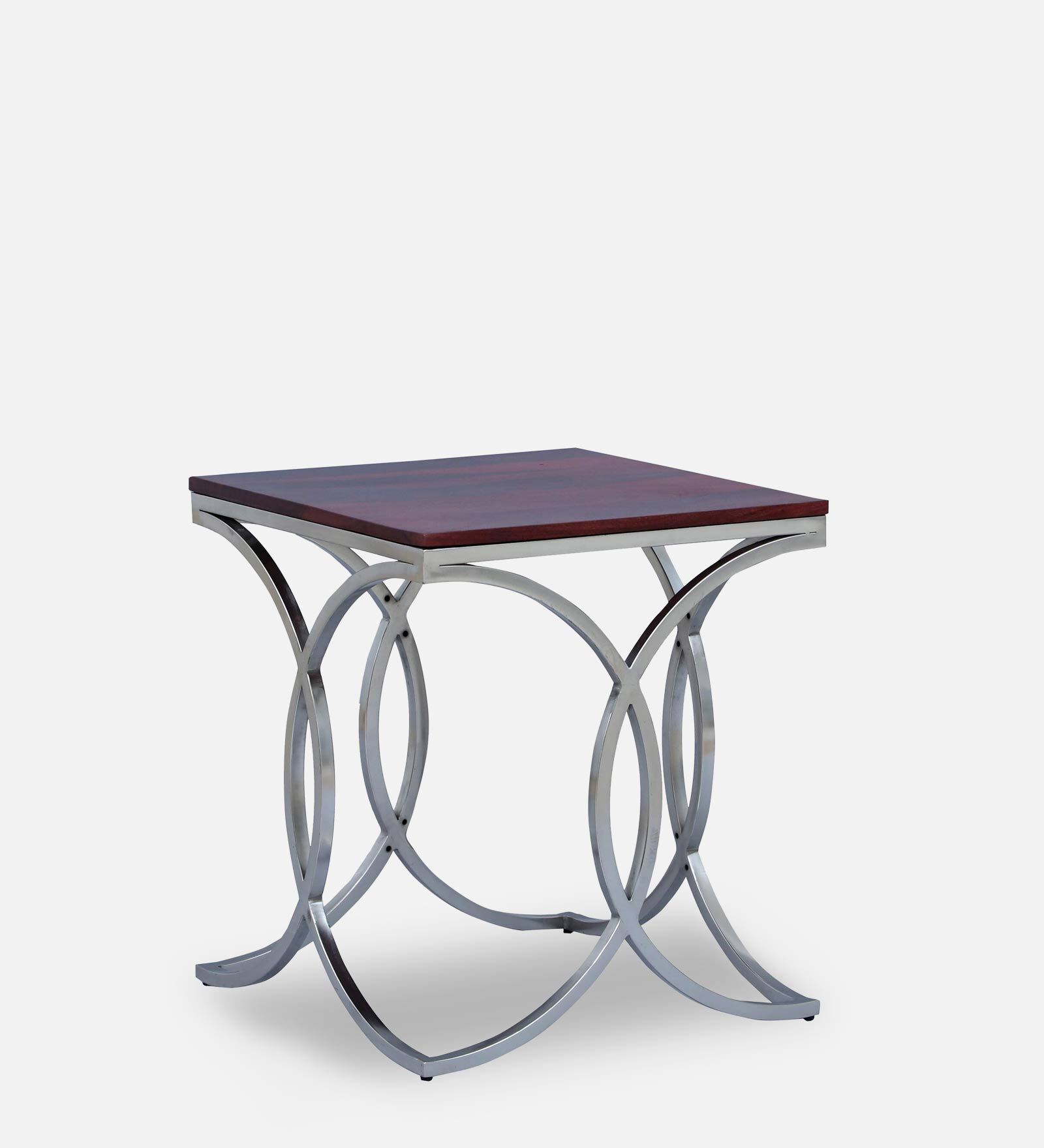 Buy Zadie Metal C Base End Table In Matte Silver Finish at 3 OFF by