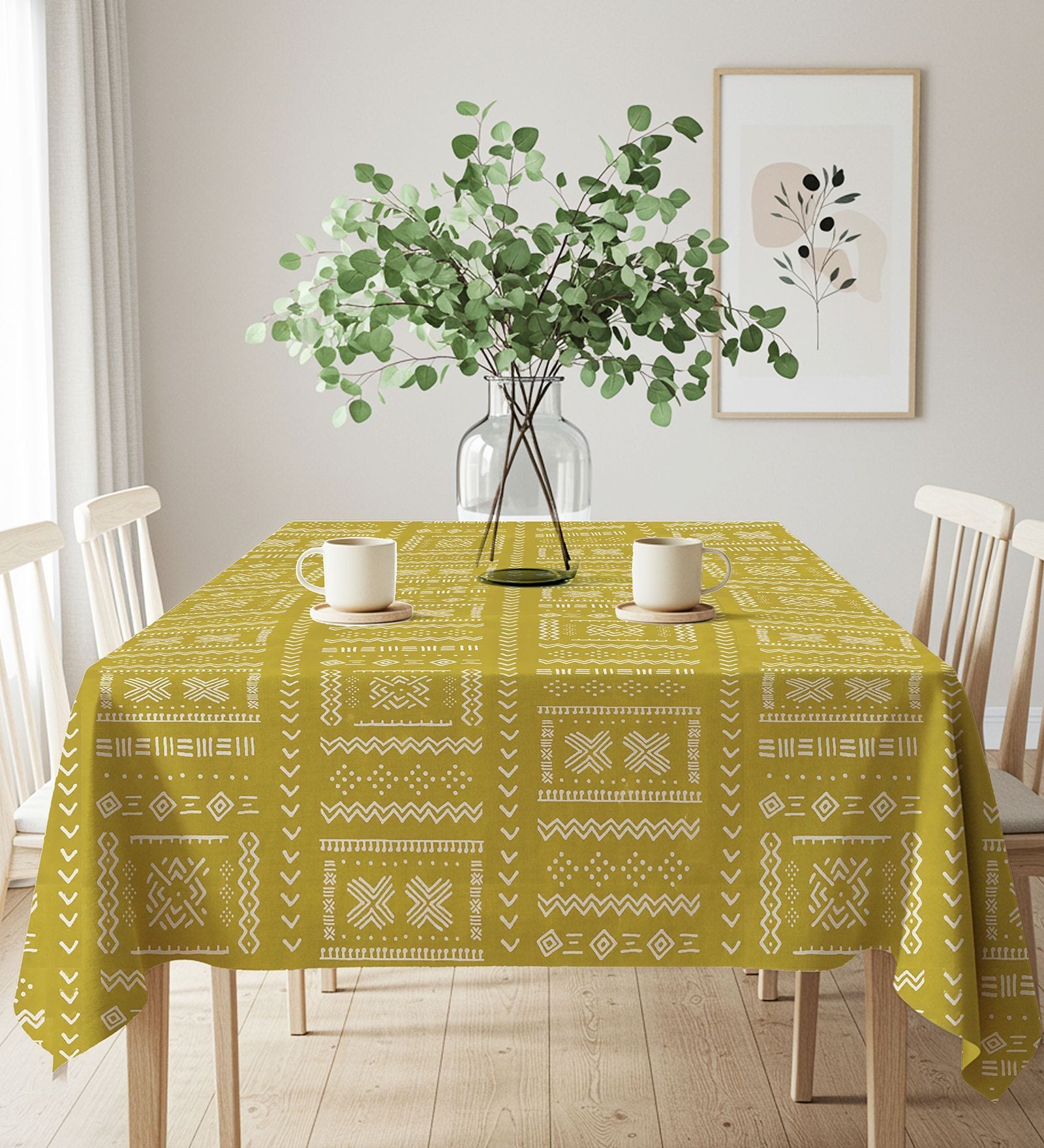 Zahara Floral Cotton Table Cover ( 4 Seater  )