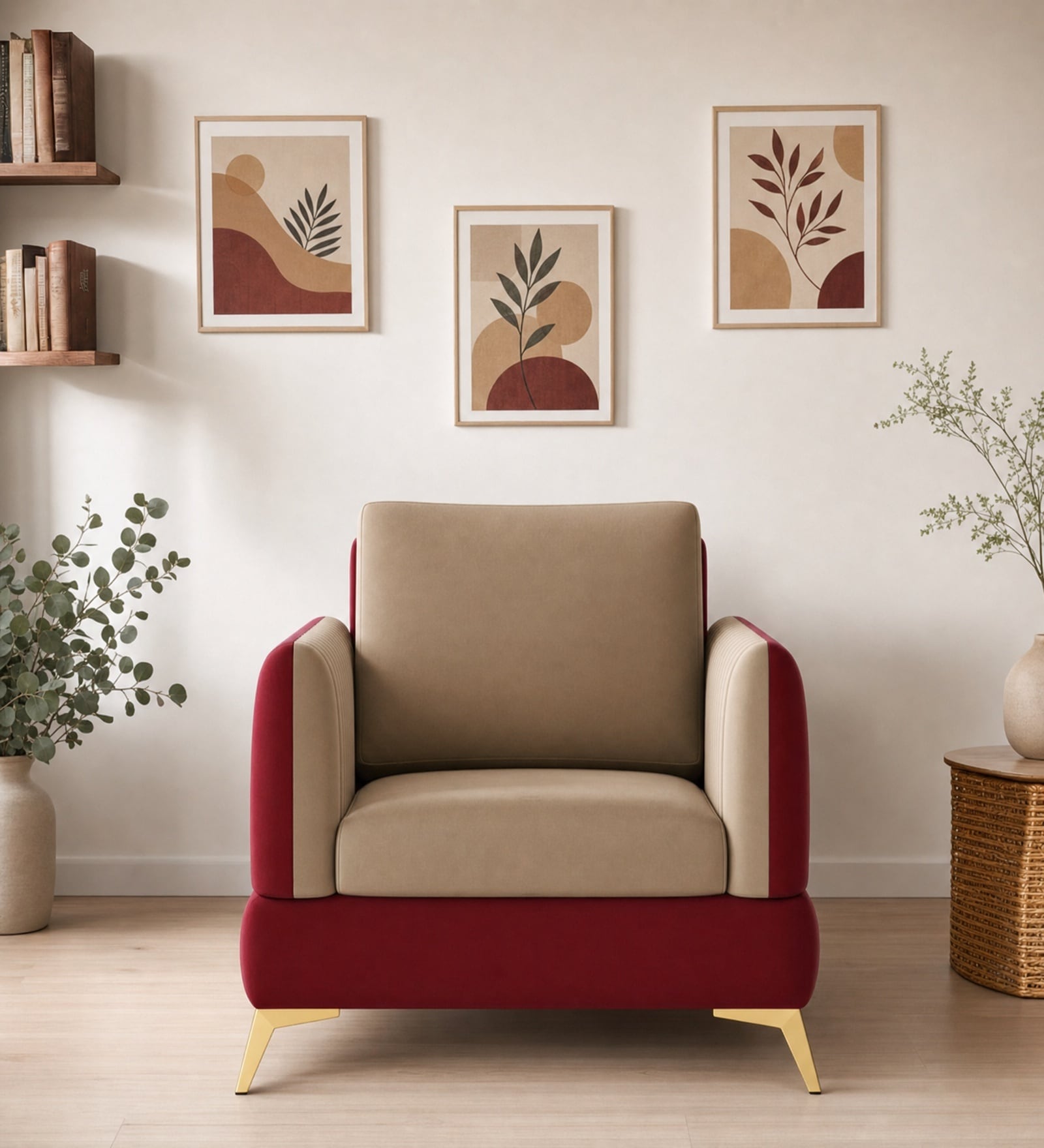 Zara 1 Sofa In Beige Color