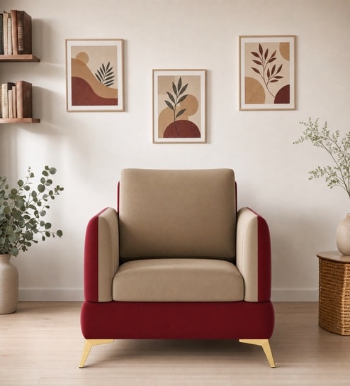 Zara 1 Sofa In Beige Color