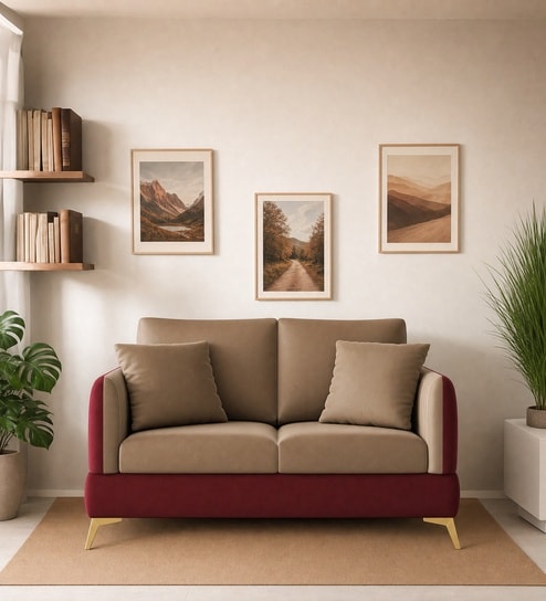 Zara 2 Sofa In Beige Color