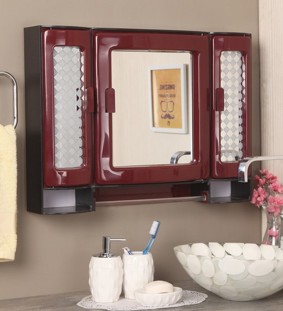 Buy Three Door Acrylic Bathroom With Mirror Online Bathroom