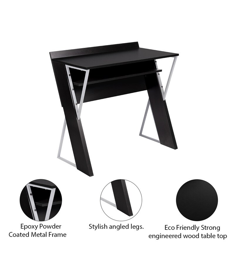 Buy Zara Study Table in Walnut Finish by Trevi Furniture Online Modern Writing Tables Study