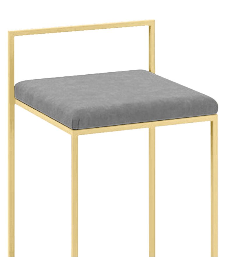 Buy Zavier Metal Bar Stool In Grey Colour By Workspace By Azazo Online