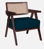 Zade Sheesham Wood Arm Chair In Blue Color