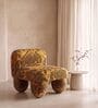 Zaefrique Pattern Lounge Chair In Ochre Print Colour
