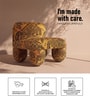 Zaefrique Pattern Lounge Chair In Ochre Print Colour
