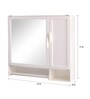 Two Door Plastic Bathroom Cabinet With Mirror