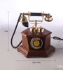 Brown Brass & Wood Maharaja Prism Box Retro Telephone