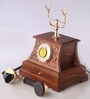 Brown Brass & Wood Maharaja with Drawer Retro Telephone