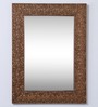 Fibre Bathroom Mirror In Brown (L: 18, W: 1, H: 24 Inches)