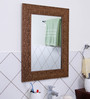 Fibre Bathroom Mirror In Brown (L: 18, W: 1, H: 24 Inches)