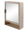 Single Door Plastic Bathroom Cabinet & Shelf With Mirror