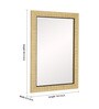 Fibre Bathroom Mirror In Cream (L: 14.5, W: 5, H: 20.5 Inches)