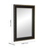 Glass Bathroom Mirror In Black (L: 15, W: 1, H: 21 Inches)