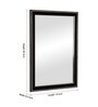 Fibre Framed Black Bathroom Mirror (L:14, W: 0.5, H: 20 Inches)