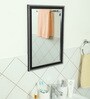 Fibre Framed Black Bathroom Mirror (L:14, W: 0.5, H: 20 Inches)