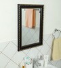 Glass Bathroom Mirror In Black (L: 15, W: 1, H: 21 Inches)