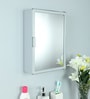 Plastic Grey 4 Compartment Bathroom Cabinet With Mirror