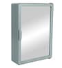 Plastic Grey 4 Compartment Bathroom Cabinet With Mirror