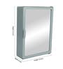 Plastic Grey 4 Compartment Bathroom Cabinet With Mirror