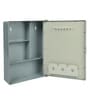 Plastic Grey 4 Compartment Bathroom Cabinet With Mirror