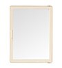 Plastic Cream 4 Compartment Bathroom Cabinet With Mirror (L: 12, W: 5, H: 16 inches)