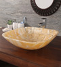 Zahab Square Multicolour Onyx Wash Basin