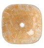 Zahab Square Multicolour Onyx Wash Basin