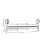 Zahab Silver Stainless Steel Bathroom Shelf
