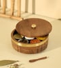 Zari Masala Box | Wooden Spice Box Masala Dani
