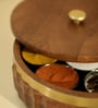 Zari Masala Box | Wooden Spice Box Masala Dani