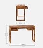 Zaria Writing Table In Natural Teak Finish