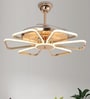 Zaro Smart Fan French Gold Metal , Google & Alexa Remote & App Control