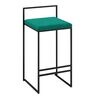 Zavier High back Bar Stool In Sea Green Colour