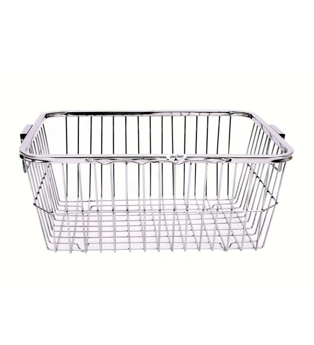 Buy Stainless Steel Utensil Basket In Silver 19 x 14 Inches By Zecado